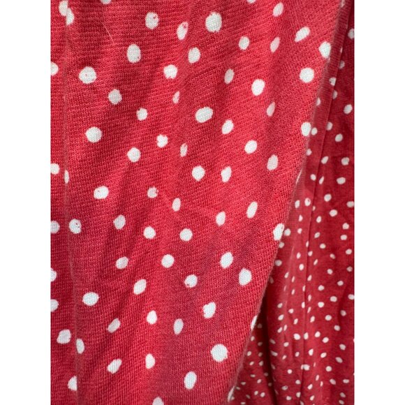 41 Hawthorn Annora Womens Faux Wrap Knit Dress Size MP Red Polka Dots Summer NWT - Picture 9 of 14